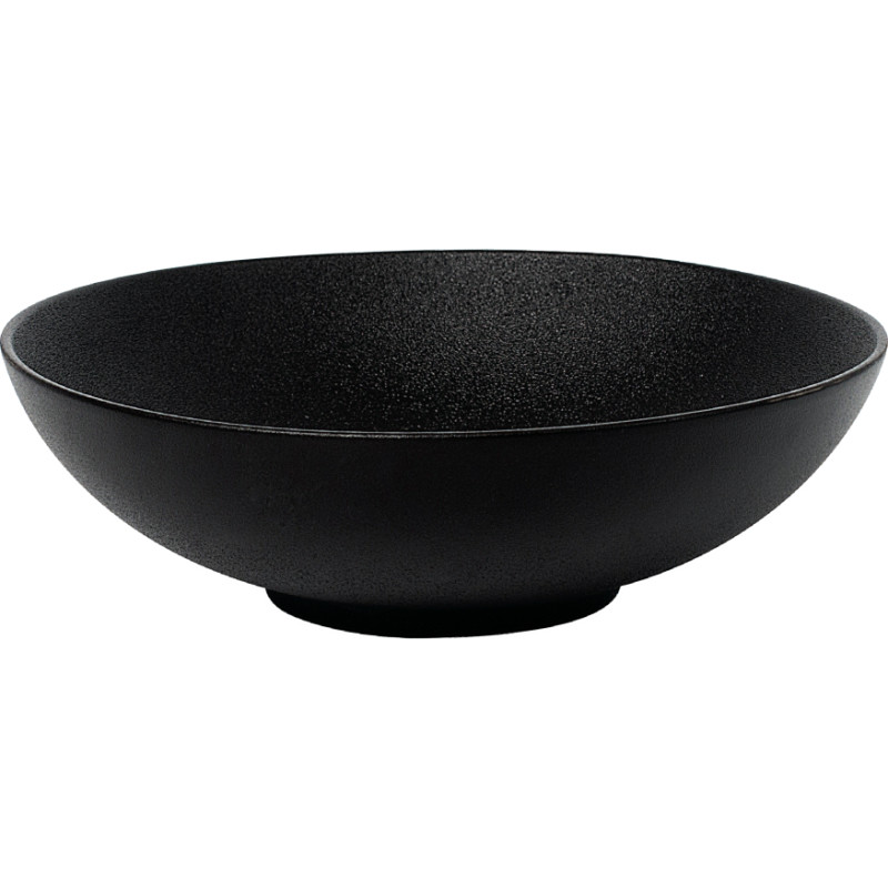 Leela Baralee FINE PLUS SEKLA BĻODA 21CM, MELNA, PORCELĀNS, Leela Baralee