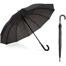 GUIL. 12 rib umbrella in 190T polyester with automatic opening / Black