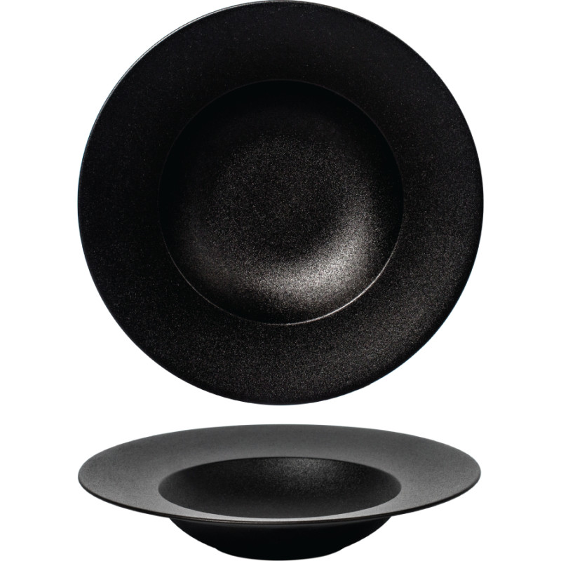 Leela Baralee FINE PLUS DZIĻAIS &Scaron;ĶĪVIS 27CM, MELNS, PORCELĀNS, Leela Baralee