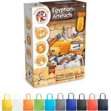 Science4You Ancient Egypt Excavation Kit V. Educational game supplied with a 190T folding gift bag / Navy blue