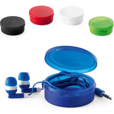 GERMAIN. Earphones with 1'2 metre ABS cable / Royal blue