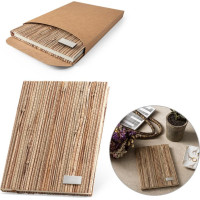 NERUDA. A5 notepad with hardcover made from natural straw fibres