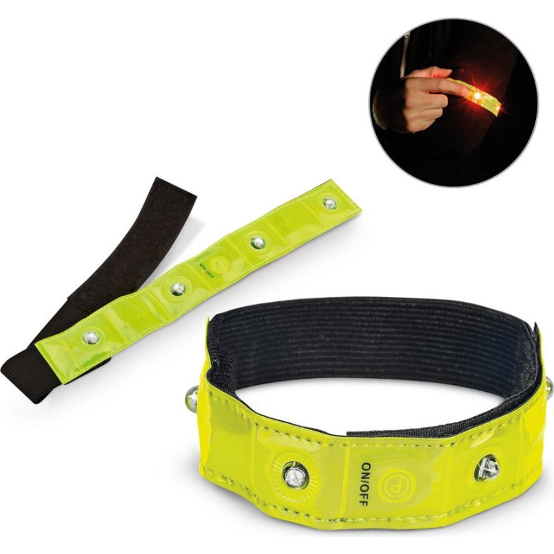 VISIBLE. Reflective armband with 4 red LEDs