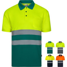 Velilla VL FORTUNA. Bird-eye polo shirt (140g/m&sup2;) with short sleeves, in polyester (100%)
