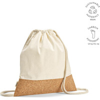 Orizaba Drawstring Bag rCotton 180gsm and Cork