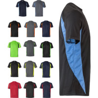 Velilla VL SLAYER. Two-tone bird-eye technical t-shirt (160g/m&sup2;), in polyester (100%)