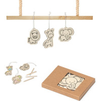 FAUNE. Colouring set for kids in wood