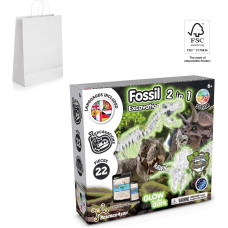 Science4You 2 in 1 Fossil Excavation Kit II. Educational game supplied with a kraft paper gift bag (90 g/m&sup2;), made from FSC&trade; certified material and other controlled materials