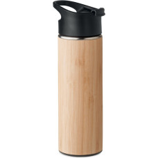 Double wall bamboo flask 450ml