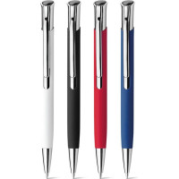 OLAF SOFT. Aluminium ball pen with rubber finish