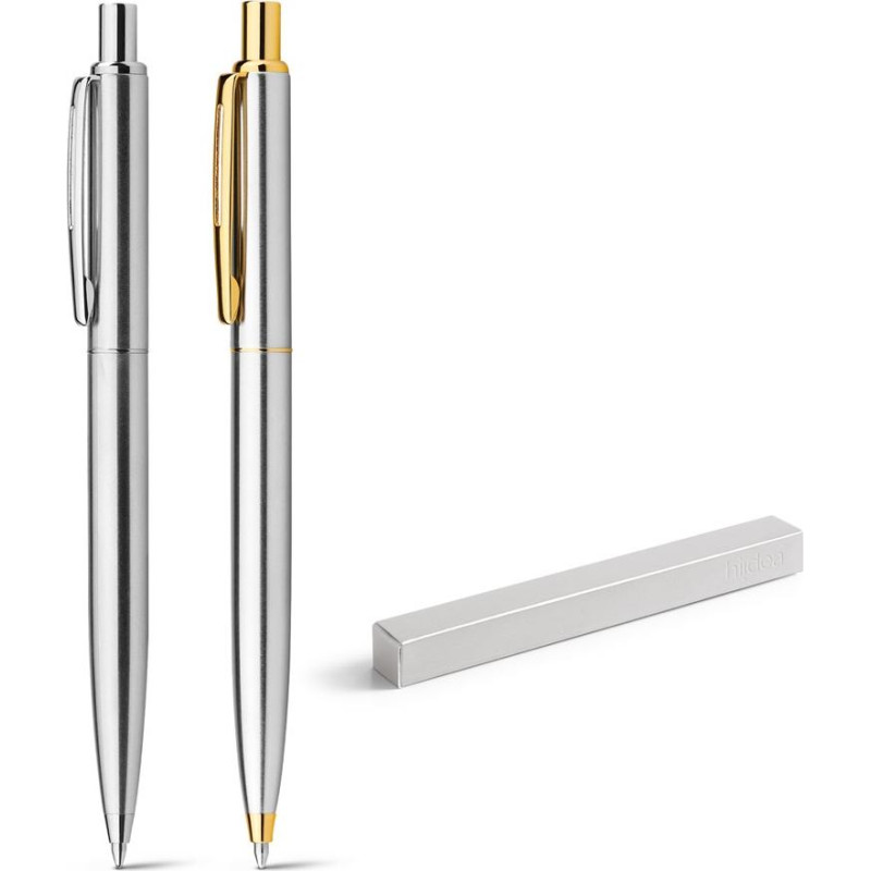 SILVERIO. Stainless steel ball pen with glossy body and clip