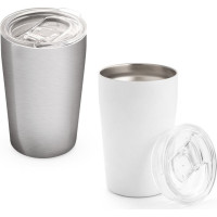SLIDER. Stainless steel travel cup 380 mL
