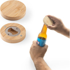 AMCHUR. Bamboo coaster with bottle opener