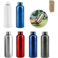 ODIN METTALIC. Bottle in 90% recycled stainless steel 550 mL