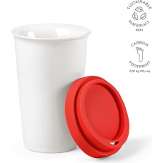 Tagus Travel Cup Ceramic 330ml. Double wall with coloured lid